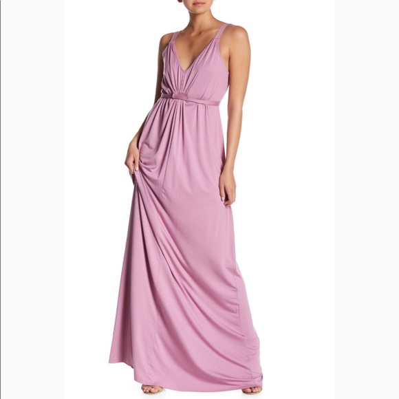 violetta pleated maxi dress